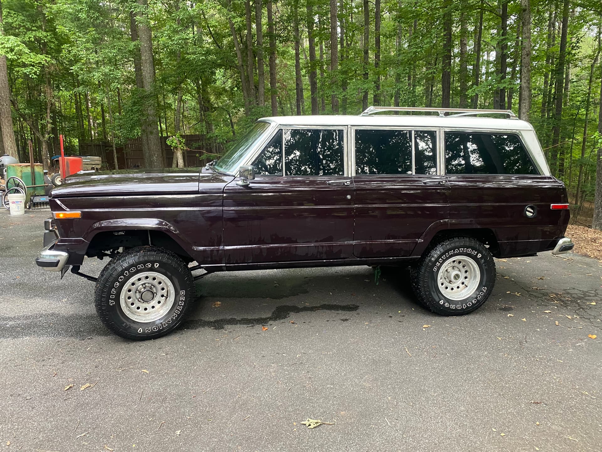 1990 Jeep Grand Wagoneer in Black Cherry