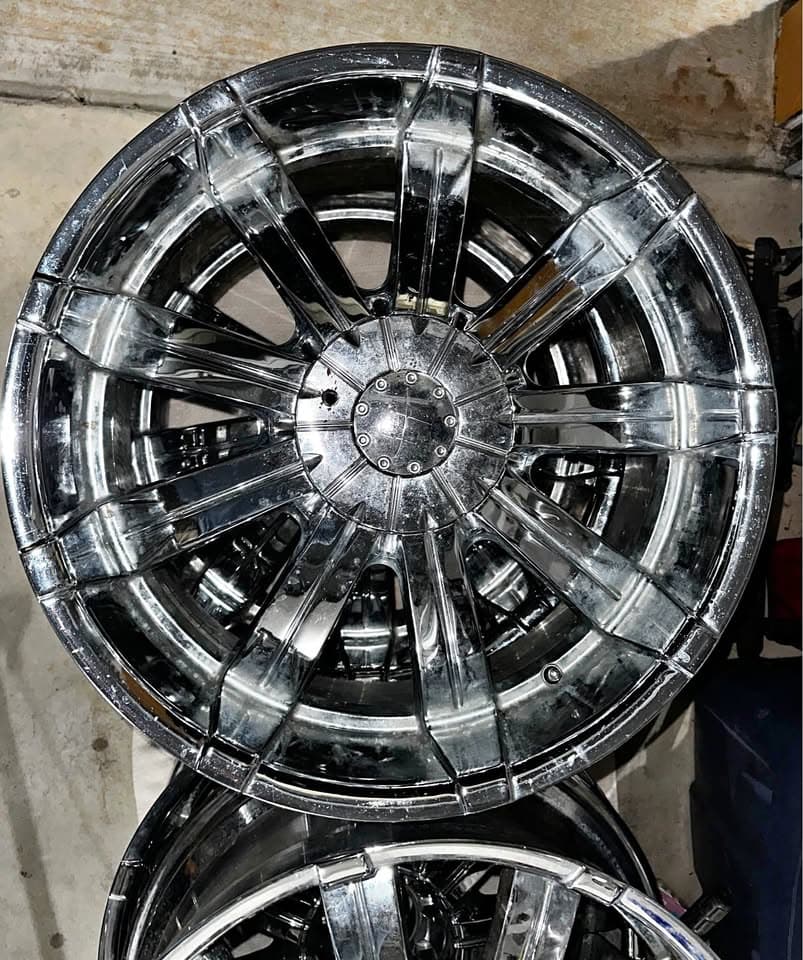 22 Chrome Rims Multi-Spoke Dual Pattern Truck Rims 5x135 5x139 Set of 4 Helo HE828 Chamber